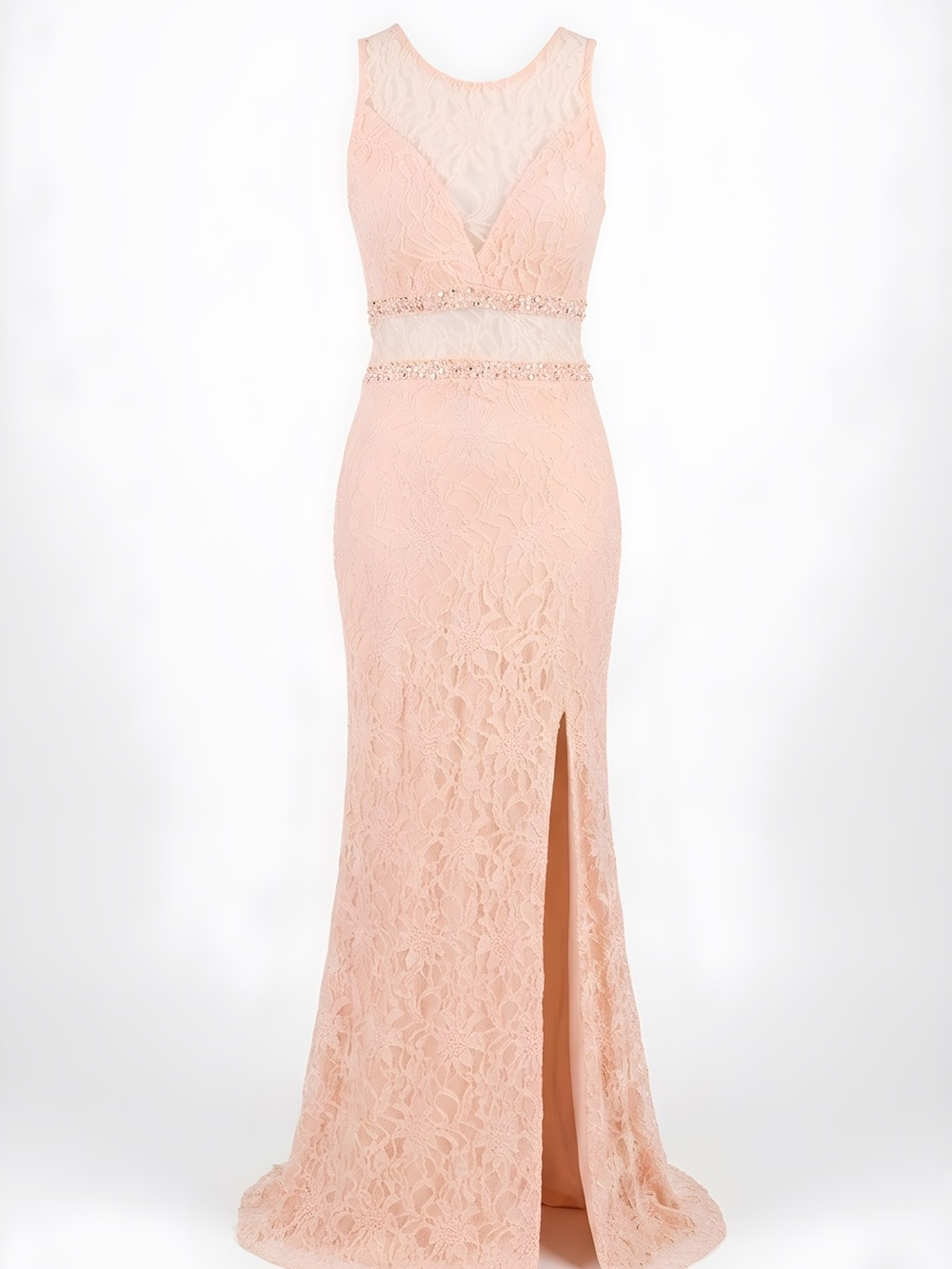 City Studio Blush Lace Prom/Cocktail Dress